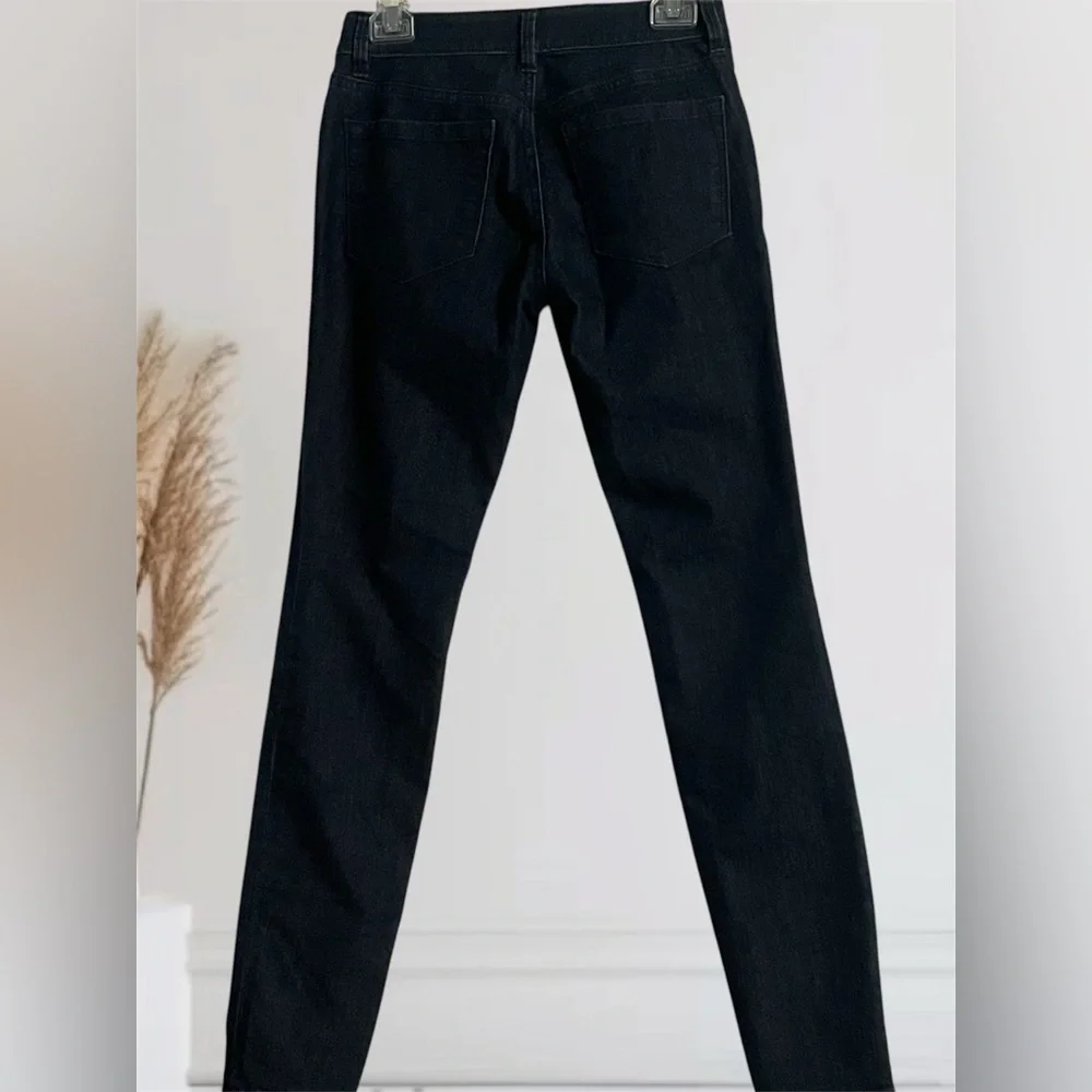 Ann Taylor Loft EUC jeans size 0 curvy skinny dark blue wash 5 pocket styling - Picture 5 of 13